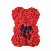 Λουλουδια Αγιου Βαλεντινου - Valentines Day - Αποστολη Λουλουδιων Αυθημερον - Αρκουδάκι από τριαντάφυλλα  (M)