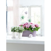 Lechuza MINI DELTINI - White high gloss Flowerpots