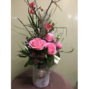 Λουλούδια σε σύνθεση Pink Συνθέσεις Λουλουδιών